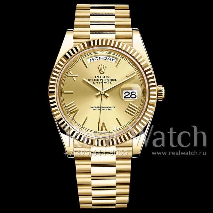 Rolex Day-Date 40 Yellow Gold/Gold Dial/President Bracelet (Арт. 048-356) (ref.# )
