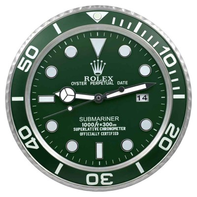 Настенные часы Rolex Submariner Green 