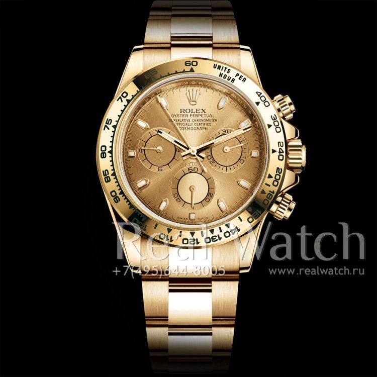 Rolex Cosmograph Daytona Gold Champagne Dial (Арт. RW-9133) (ref.# 116508-0003)