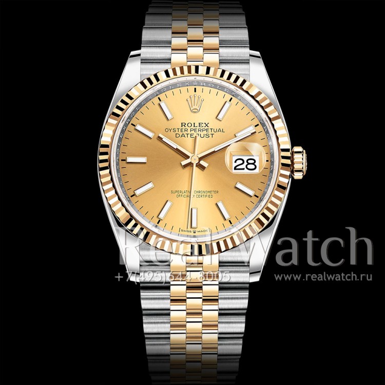 Rolex Datejust 36mm Two Tone Champagne Dial (Арт. RW-9164) (ref.# 126233-0015)