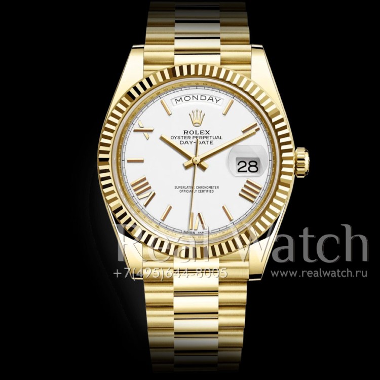 Rolex Day-Date 40 mm Yellow Gold Steel Dial (Арт. RW-9168) (ref.# 228238-0002)
