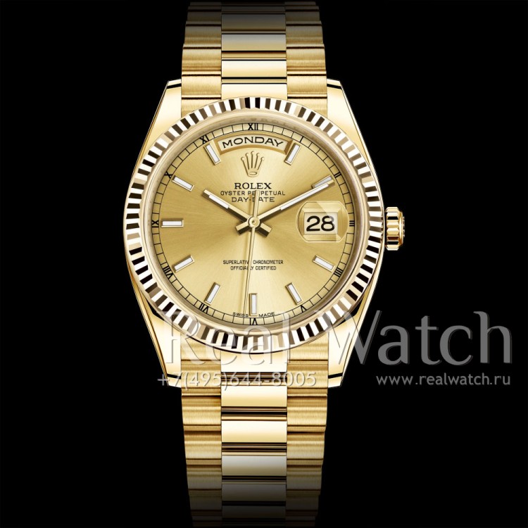 Rolex Day-Date 36 mm Yellow Gold Champagne Dial (Арт. RW-9173) (ref.# 118238-0103)