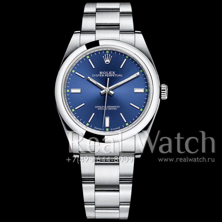 Rolex Oyster Perpetual 39 mm Blue Dial 1:1 (Арт. 048-347) (ref.# )