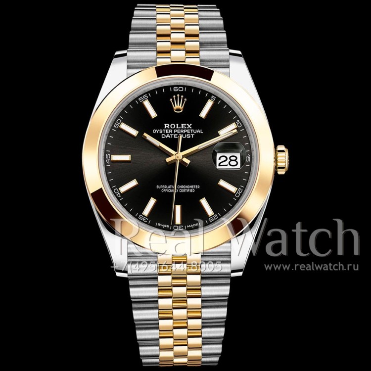 Rolex Datejust 41 Steel/Yellow Gold/Black Dial/Jubilee Bracelet (Арт. 048-350) (ref.# )