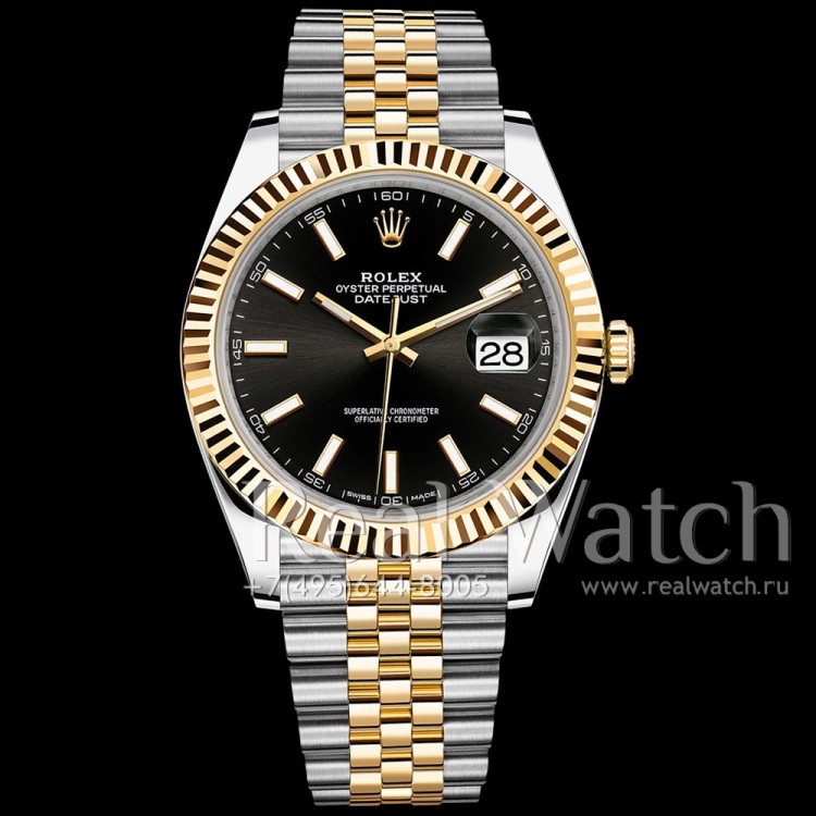 Rolex Datejust 41 Steel/Yellow Gold/Black Dial/Jubilee Bracelet (Арт. 048-352) (ref.# )